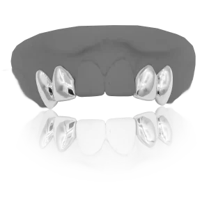Four Tooth Solid 925 Silver Grillz