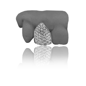 Iced Out Solid 925 Silver Single Tooth