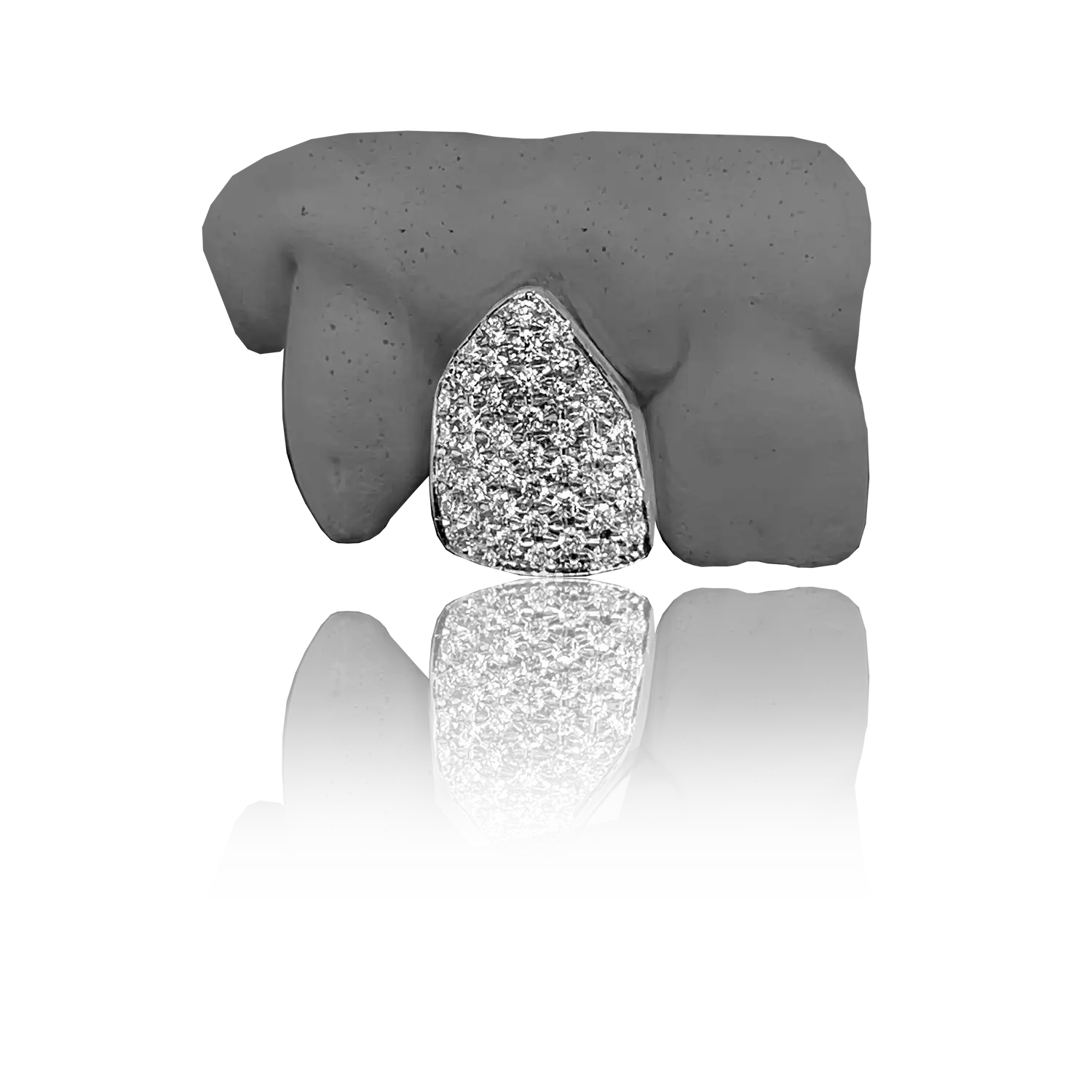 Iced Out Solid Dental Silver Single Tooth