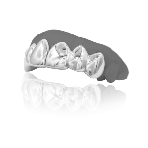 Six Tooth Solid Platinum Grillz
