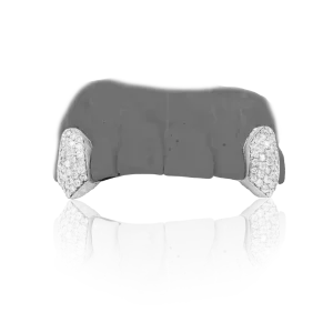 Twin Tooth Iced Out Solid 925 Silver Grillz