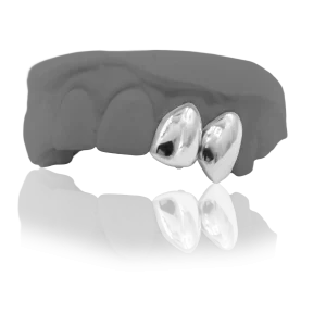 Twin Tooth Solid 925 Silver Grillz